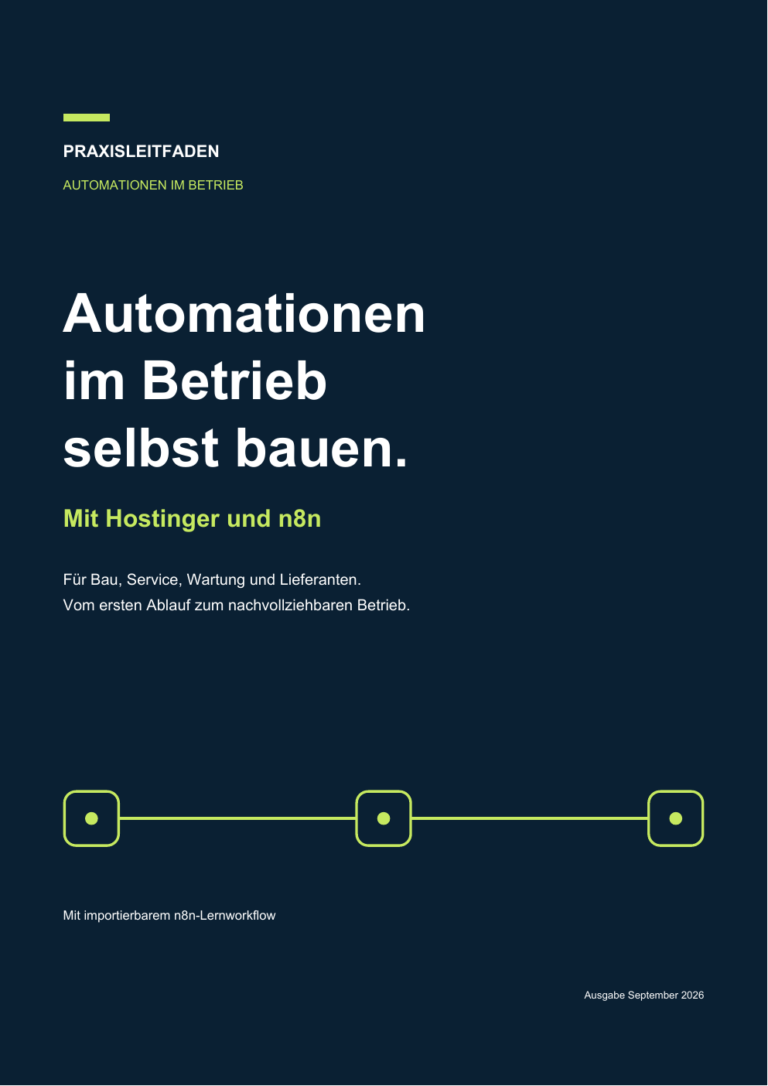 Automationen im Betrieb selbst bauen – mit Hostinger und n8n